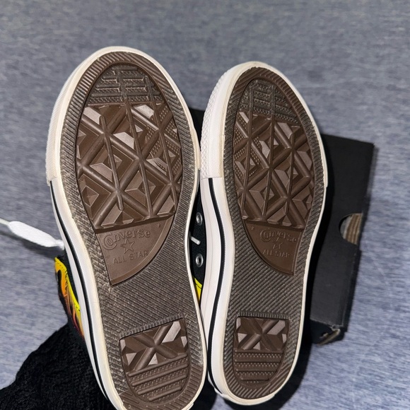 Converse Kids Black and Yellow Flame Sneakers - Picture 8 of 12